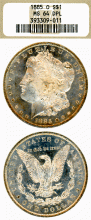1885-O $ NGC MS 64 DPL