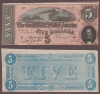 T-69 $5 1864 collectable Confederate paper money