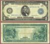 1914 $5.00 FR-851a US large size federal reserve note New York