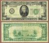 1928 B - $20.00 FR-2052-H US small size federal reserve note