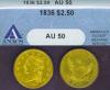 1836 $2.50 Classic Head US Quarter Eagle Gold coin