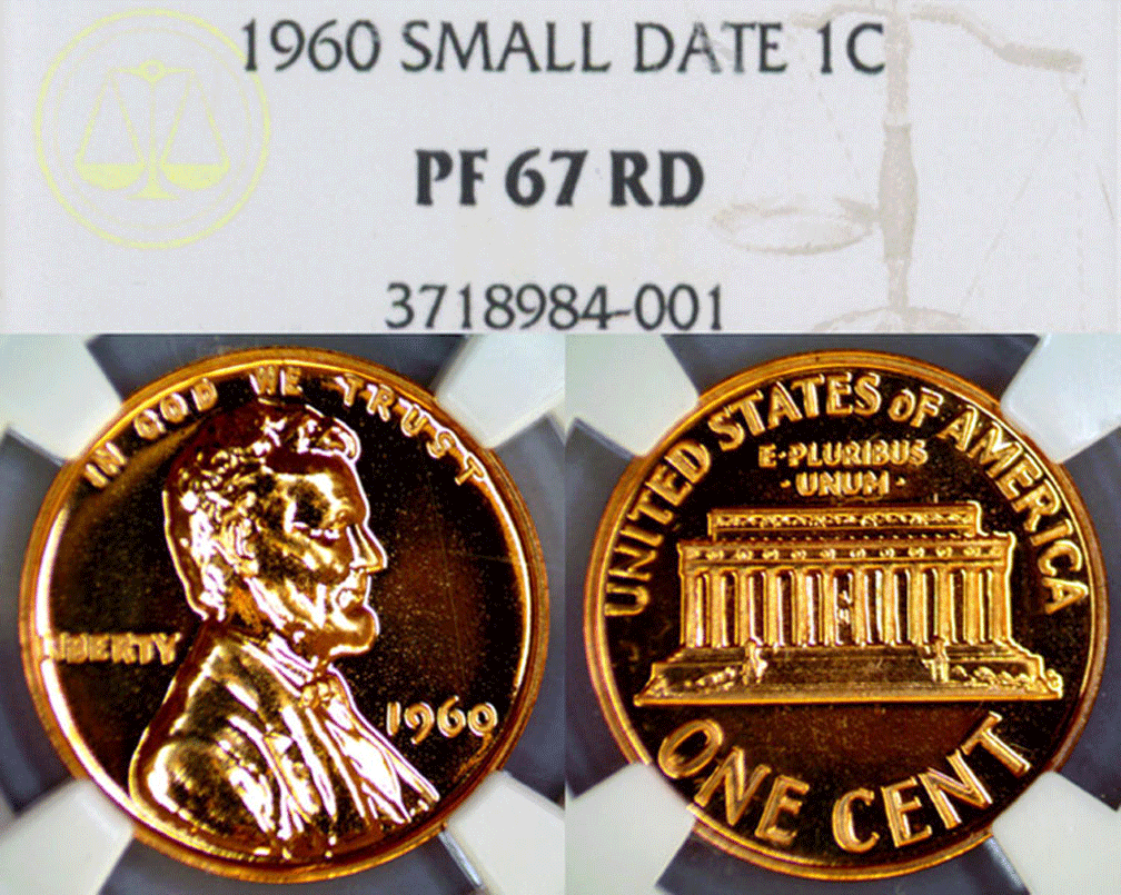 1960 1c Proof "Small Date"