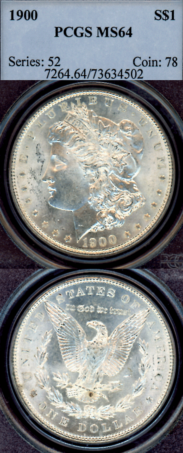 1900 $ PCGS MS-64 US Morgan silver dollar