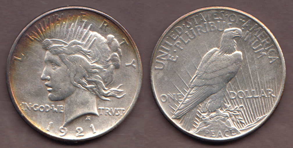 1921 US Peace Silver $