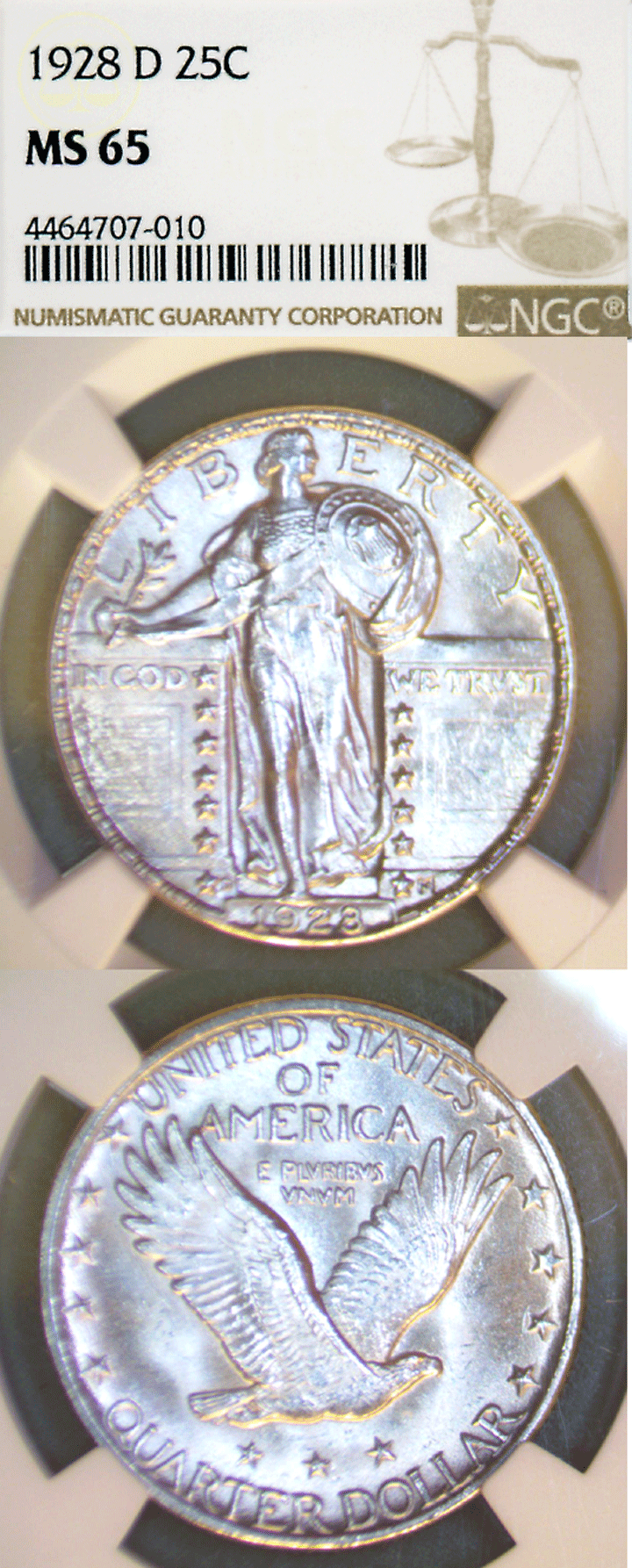 1928-D 25c NGC Mint State-65
