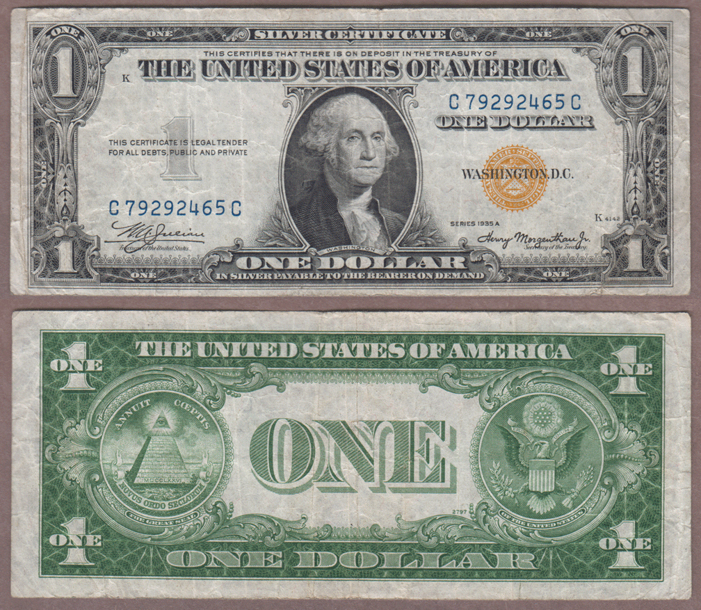 1935-A $1 Fr-2306 North Africa US Emergency Issue silver certificate
