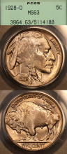1928-D 5c PCGS MS 63