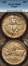1936 Oregon Trail PCGS MS 65