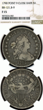 1798 $ Draped Bust Heraldic Eagle NGC Fine 15