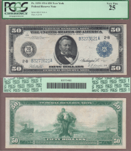 1914 $50.00 FR-1030 New York PCGS VF 25