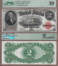 1917 $2.00 FR-60 PMG Very Fine 30