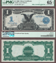 1899 $1.00 FR-226 US large size silver certificate PMG GEM 65EPQ 