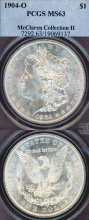 1904-O $ MS-63 US Morgan silver dollar PCGS MS 63