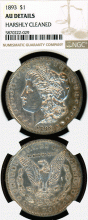 1893 $ US Morgan silver dollar NGC AU