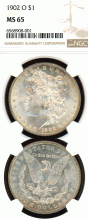 1902-O $ US Morgan silver dollar NGC MS65