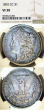 1892-CC $ US Carson City Mint silver dollar NGC Very Fine 30