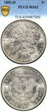 1892-O $ PCGS MS 62