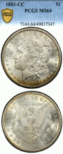 1883-CC $ PCGS MS-64