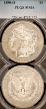 1890-O $ PCGS MS 64