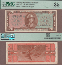 Series 681 20 Dollar PMG VF 35