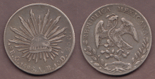 1896 MO/AB Mexico silver 8 Reales