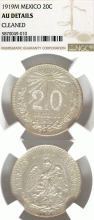 1919 20 Centavos NGC AU 