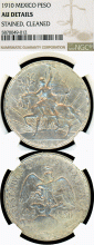 1910 1 Peso NGC AU
