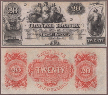 New Orleans Louisiana $20.00 - 1840's 