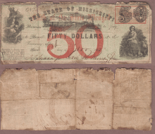 Mississippi $50.00 - 1862