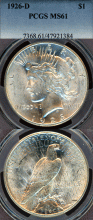 1926-D $ PCGS MS 61