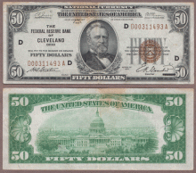 1929 $50 FR-1880-D Cleveland