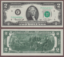 1976-F - $2 FR-1935-F* "STAR" US small size federal reserve note