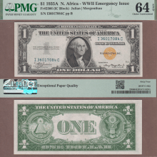 1935-A $1 Fr-2306 North Africa PMG  64 EPQCU