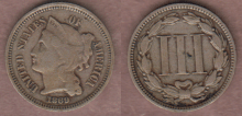 1869 3c Fine