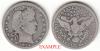 1914 25c US Barber silver quarter