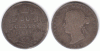 1872 H 50c Inverted "A" in Victoria Canada silver half dollar