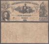 T-37 $5 1861 Confederate collectable paper money