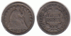 1853 1/2 Dime Arrows US half silver dime
