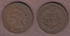 1873 1c Open 3 US Indian cent
