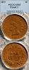 1873 1c Closed 3 PCGS EF 45