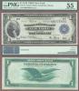 1918 $1.00 FR-712 Large US Federal Reserve Bank Note PMG About Uncirculated 55