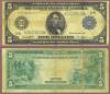 1914 $5.00 FR-887-A US large size federal reserve note Dallas