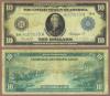 1914 $10.00 FR-934 Large US federal reserve note St. Louis District 8.