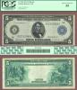 1914 $5.00 FR-846 Boston US large size federal reserve note PCGS 55