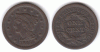 1845 1c US Large Cent