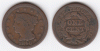 1846 1c Small Date US Large cent