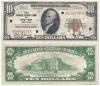 1929 $10 FR-1860-B New York US small size federal reserve bank note