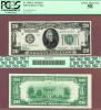 1928 - $20.00 FR-2050-L Numeral Note US small size federal reserve note PCGS Choice About New 58 