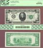 1928 - $20.00 FR-2050-J Numeral Note US small size federal reserve note PCGS GEM New 65PPQ