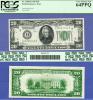 1928 - $20.00 FR-2050-I Numeral Note US small size federal reserve note PCGS Very Choice Uncirculated 64 PPQ
